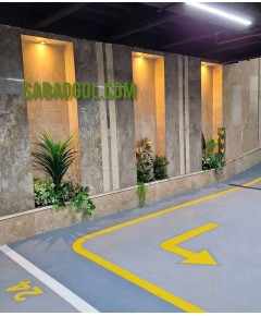 اجرای گل و گیاه مصنوعی برای پارکینگ 1- و 2-